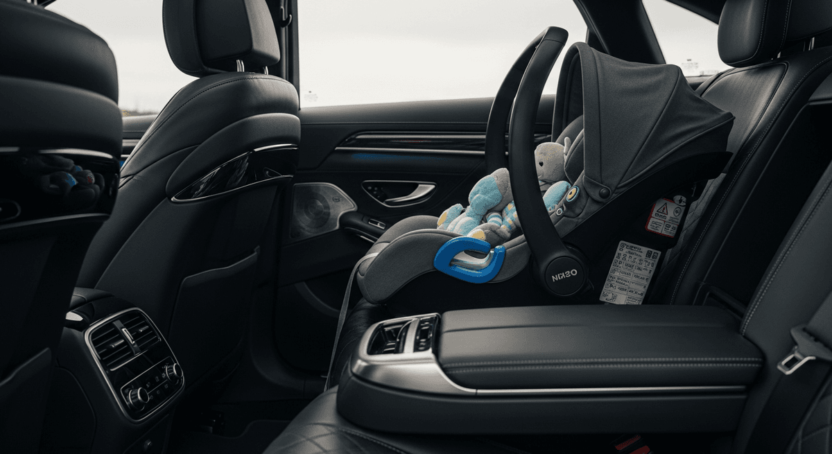 Siège auto installé dans le véhicule